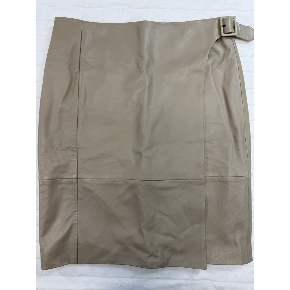 Hugo Boss Setoya Skirt Womens 14‎ Leather Buckle Wrap Pencil Midi Boss